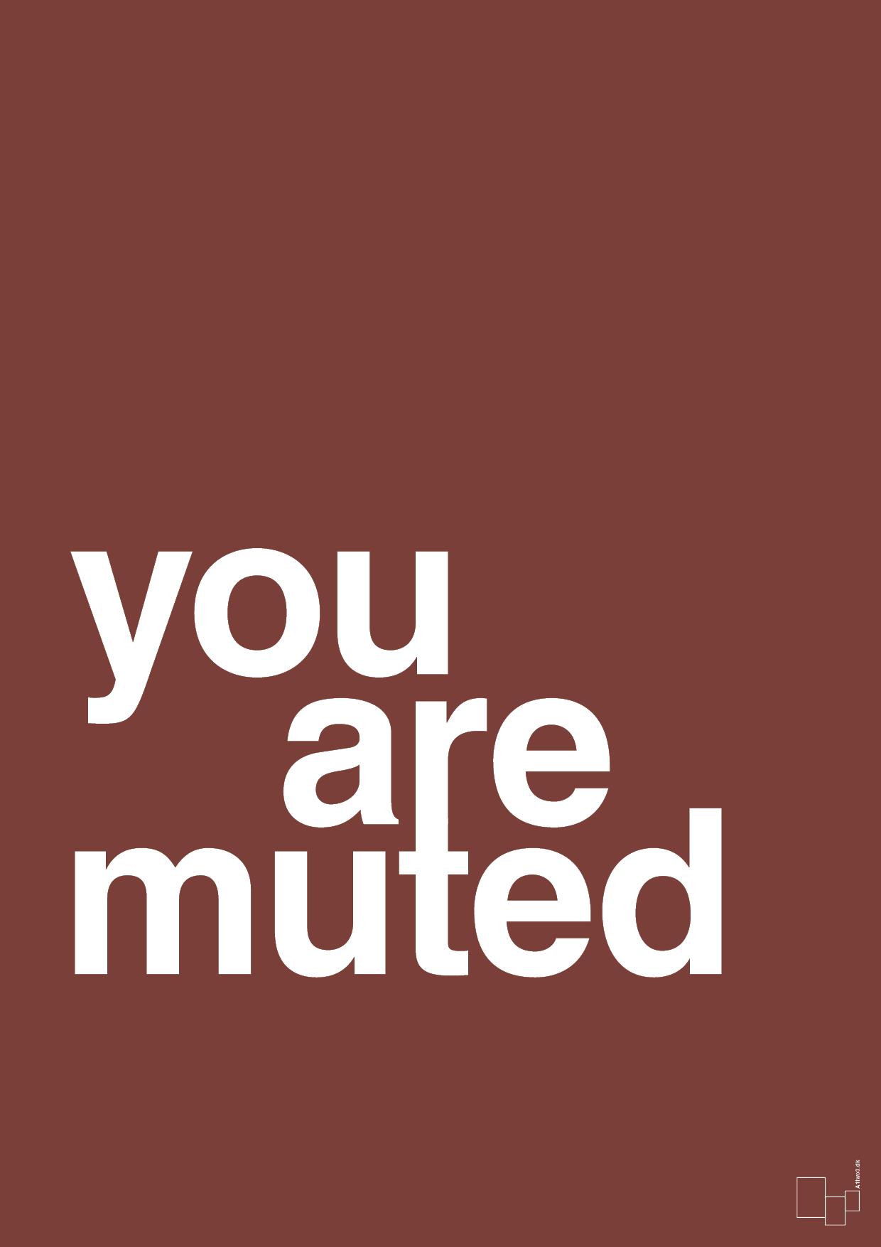 plakat: you are muted - red pepper-Humor-A1two3