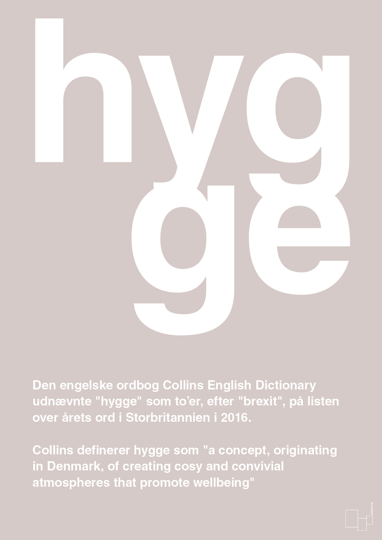 plakat: hygge - broken beige-Retro-A1two3
