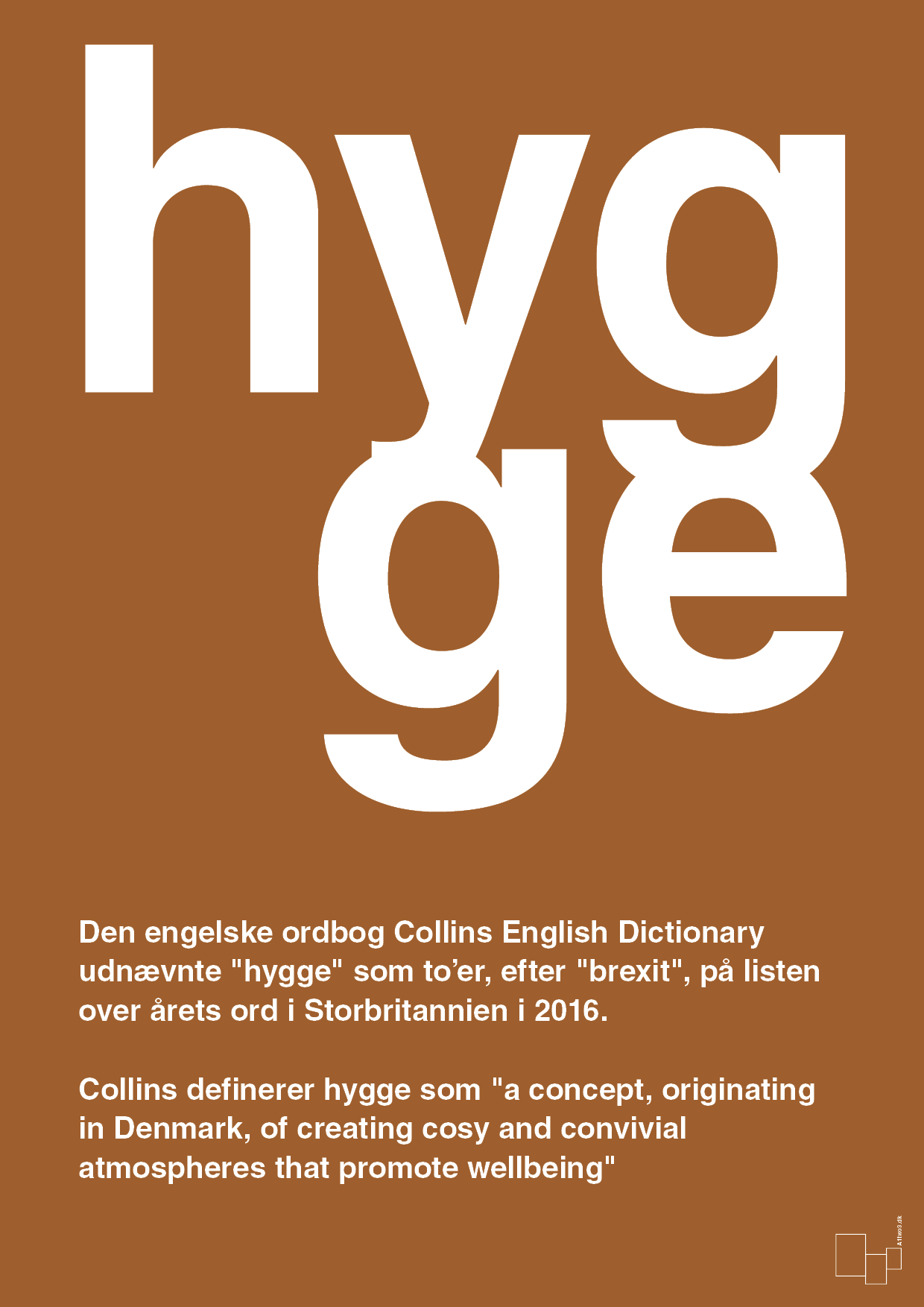 plakat: hygge - cognac-Retro-A1two3