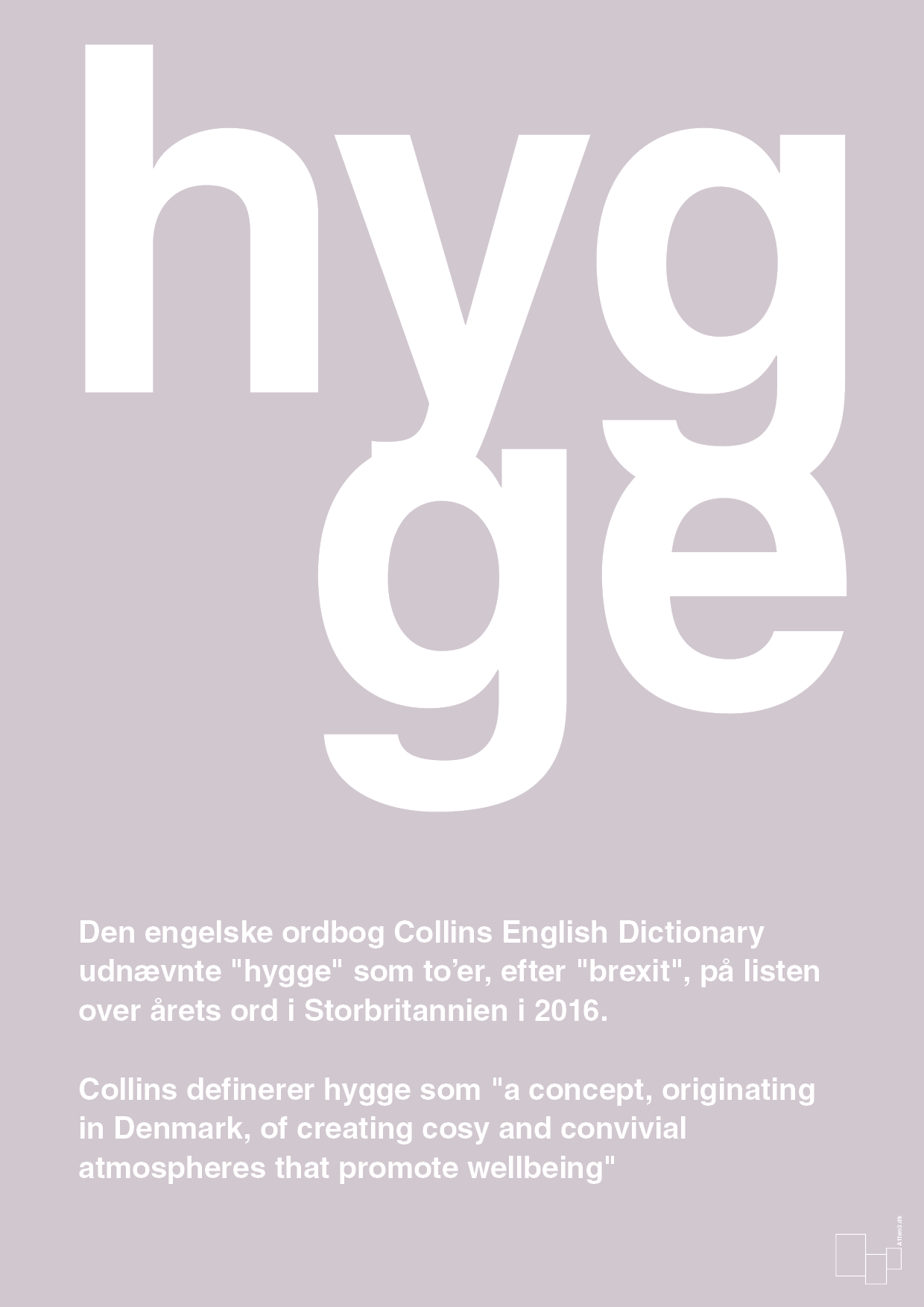 plakat: hygge - dusty lilac-Retro-A1two3