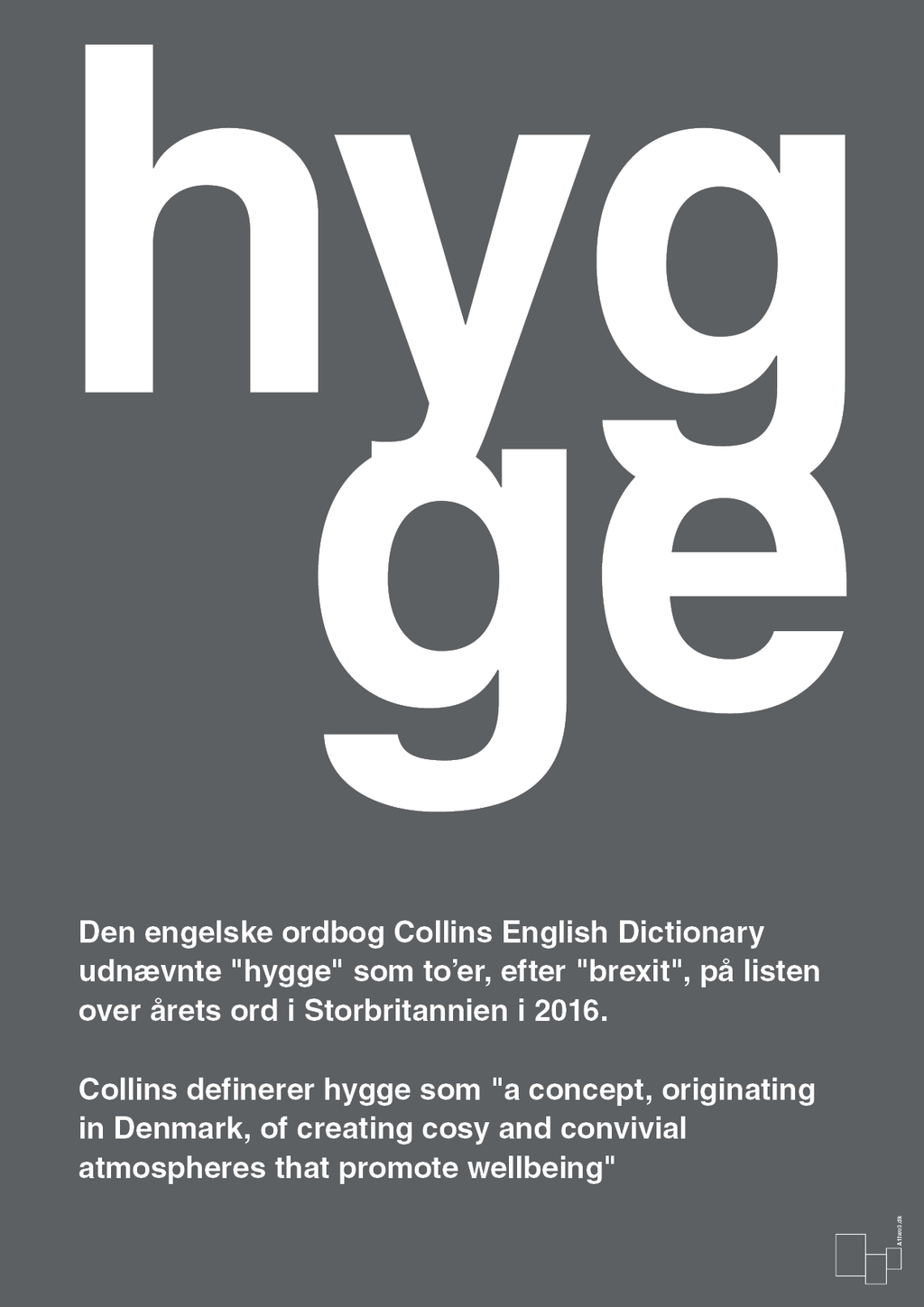 plakat: hygge - graphic charcoal-Retro-A1two3