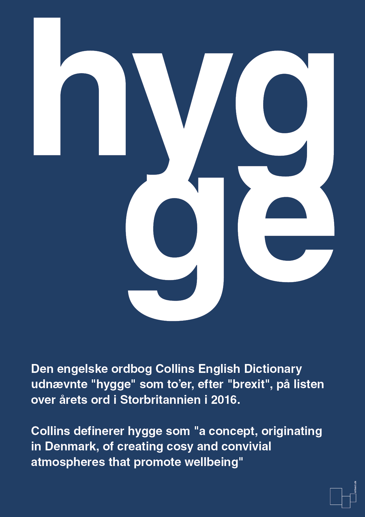plakat: hygge - lapis blue-Retro-A1two3