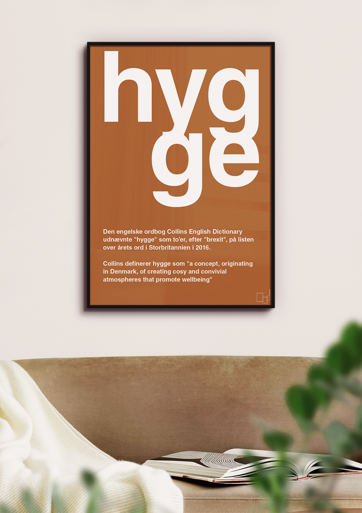 plakat: hygge - cognac-Retro-A1two3