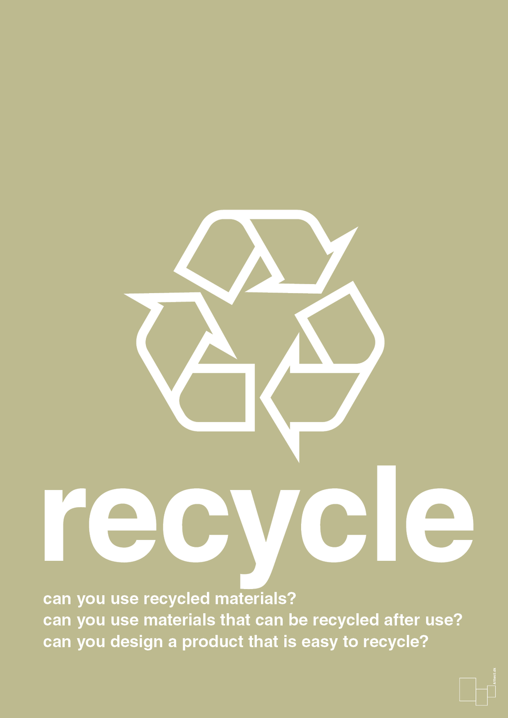 plakat: recycle - back to nature-Miljø-A1two3
