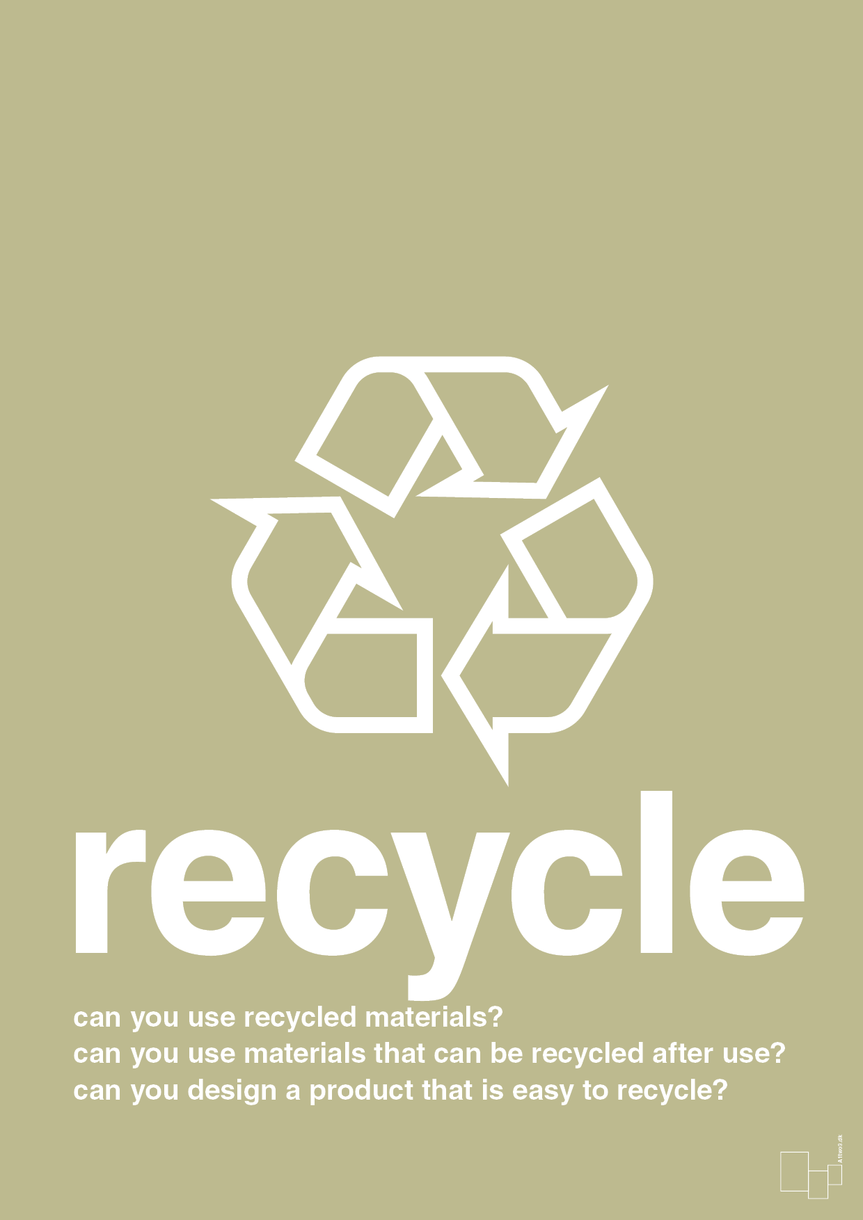 plakat: recycle - back to nature-Miljø-A1two3
