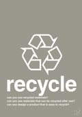 plakat: recycle - battleship gray-Miljø-A1two3