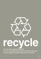 plakat: recycle - battleship gray-Miljø-A1two3