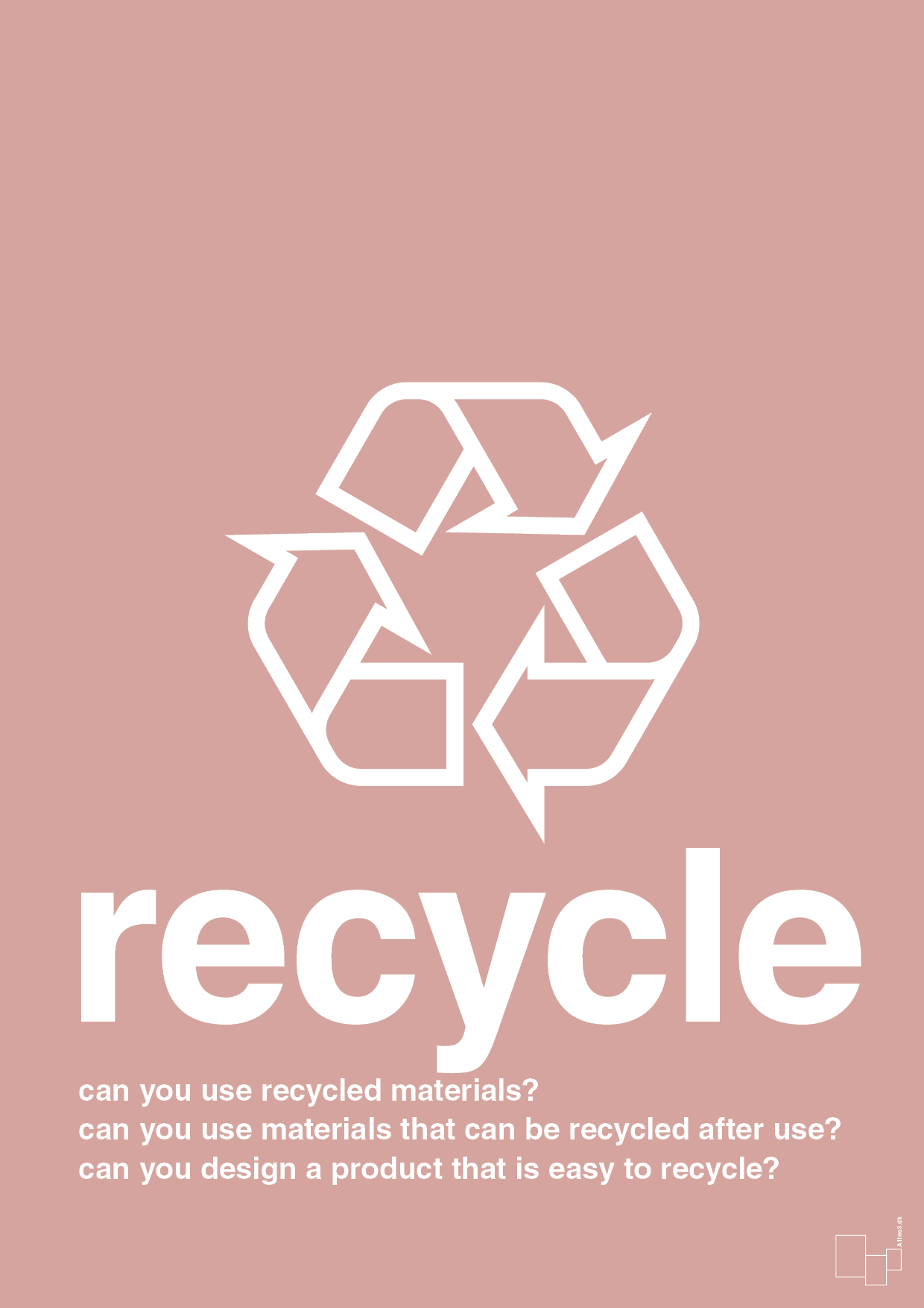 plakat: recycle - bubble shell-Miljø-A1two3
