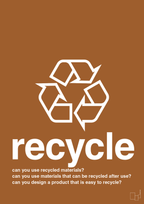 plakat: recycle - cognac-Miljø-A1two3