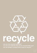 plakat: recycle - creamy mushroom-Miljø-A1two3