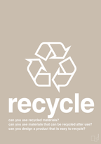 plakat: recycle - creamy mushroom-Miljø-A1two3