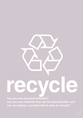 plakat: recycle - dusty lilac-Miljø-A1two3