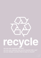 plakat: recycle - dusty lilac-Miljø-A1two3