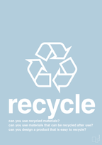 plakat: recycle - heavenly blue-Miljø-A1two3