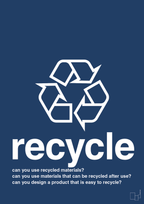 plakat: recycle - lapis blue-Miljø-A1two3