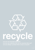 plakat: recycle - light drizzle-Miljø-A1two3