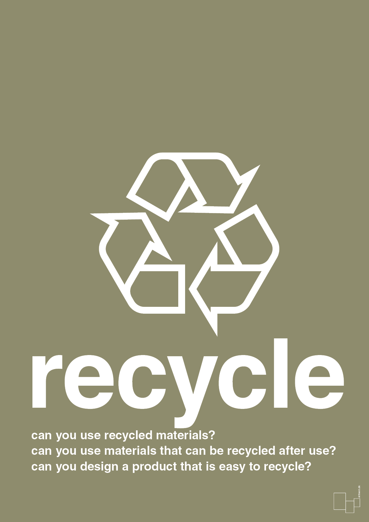 plakat: recycle - misty forrest-Miljø-A1two3