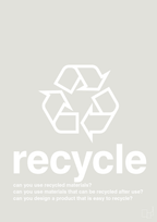 plakat: recycle - painters white-Miljø-A1two3