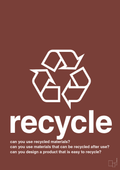 plakat: recycle - red pepper-Miljø-A1two3