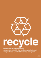 plakat: recycle - rumba orange-Miljø-A1two3