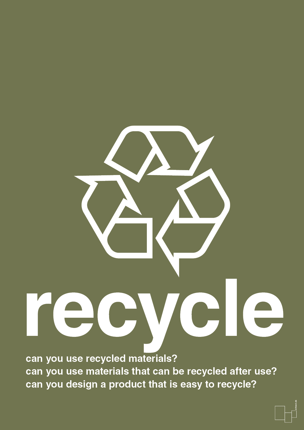 plakat: recycle - secret meadow-Miljø-A1two3