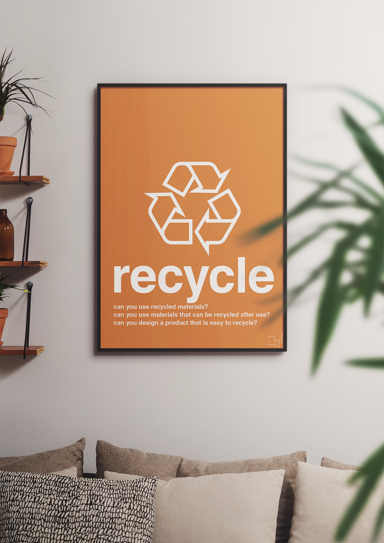 plakat: recycle - bubble shell-Miljø-A1two3