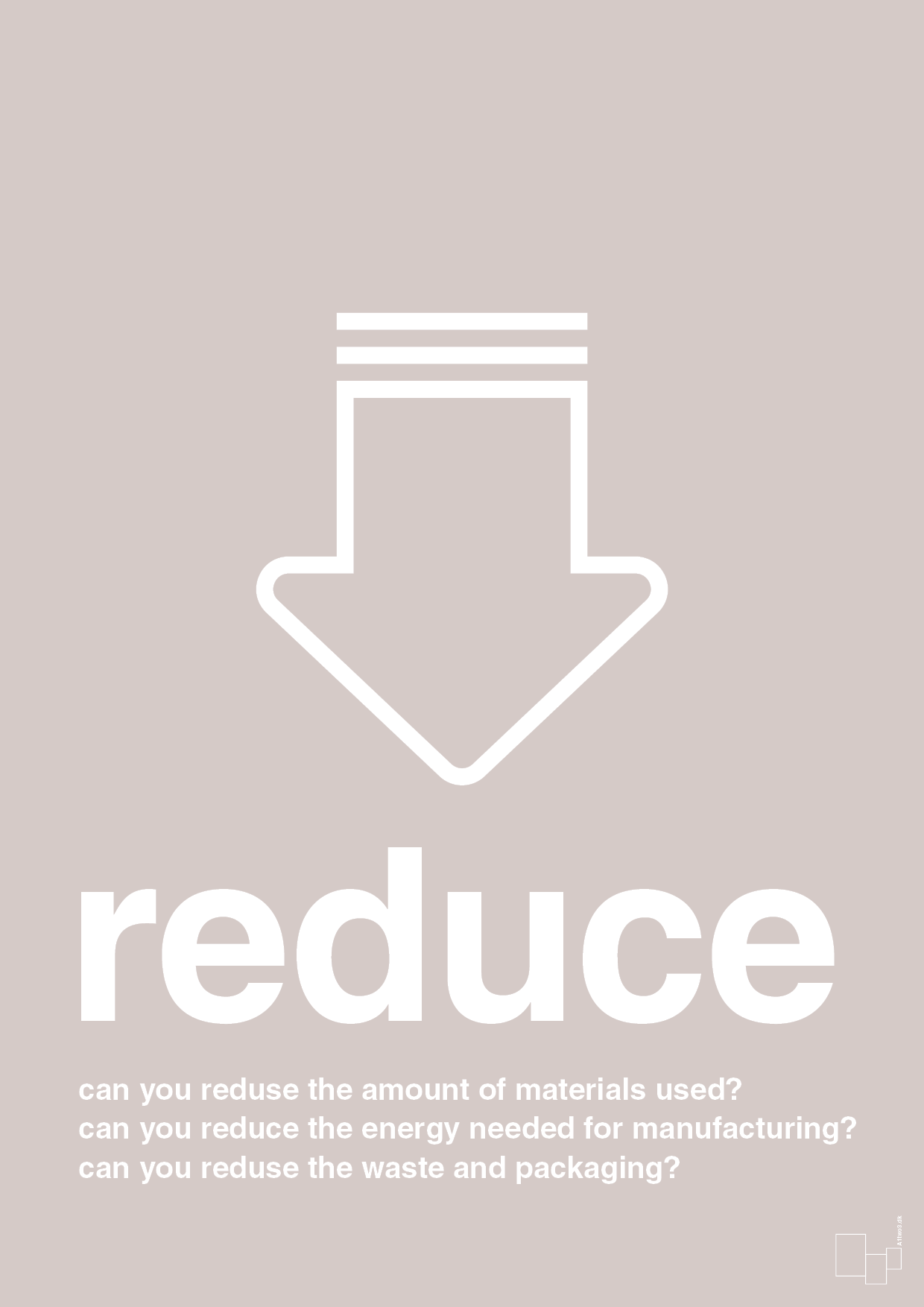 plakat: reduse - broken beige-Miljø-A1two3