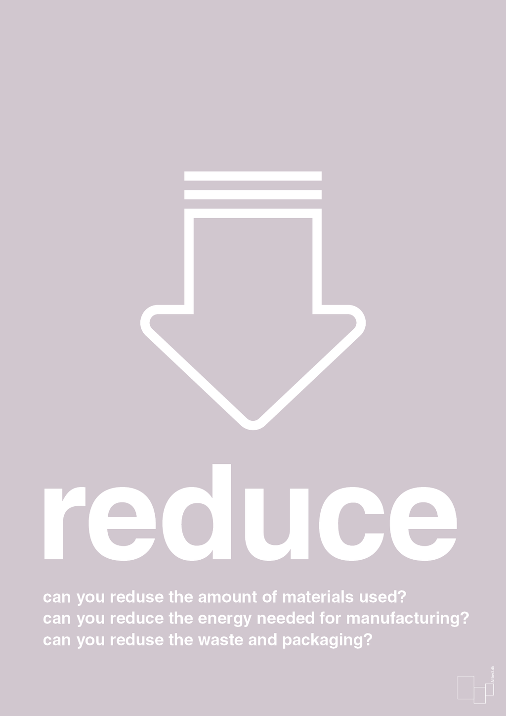 plakat: reduse - dusty lilac-Miljø-A1two3