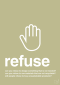plakat: refuse - back to nature-Miljø-A1two3