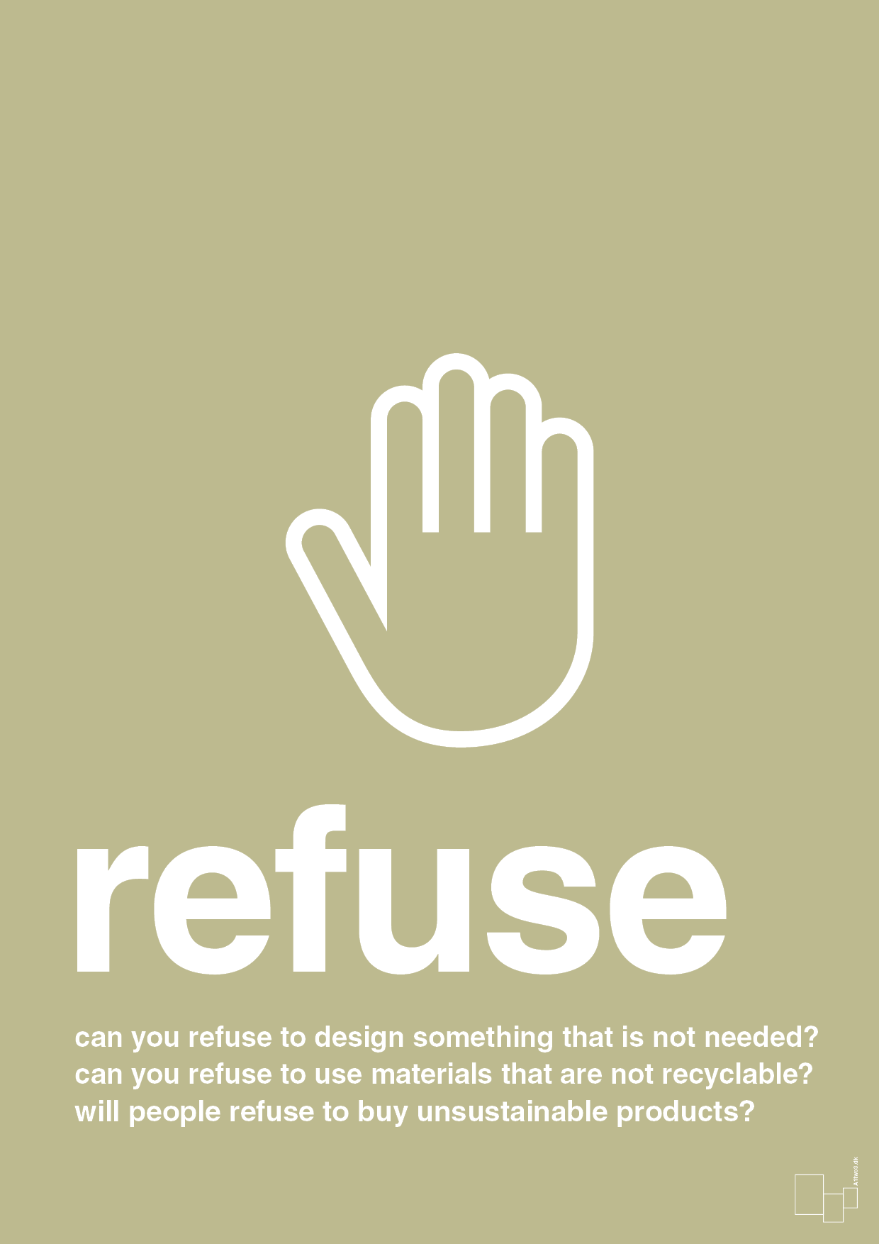 plakat: refuse - back to nature-Miljø-A1two3