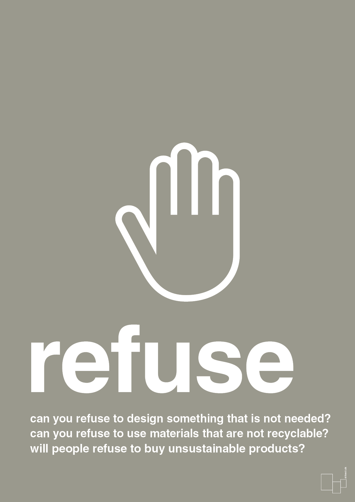 plakat: refuse - battleship gray-Miljø-A1two3