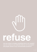 plakat: refuse - broken beige-Miljø-A1two3