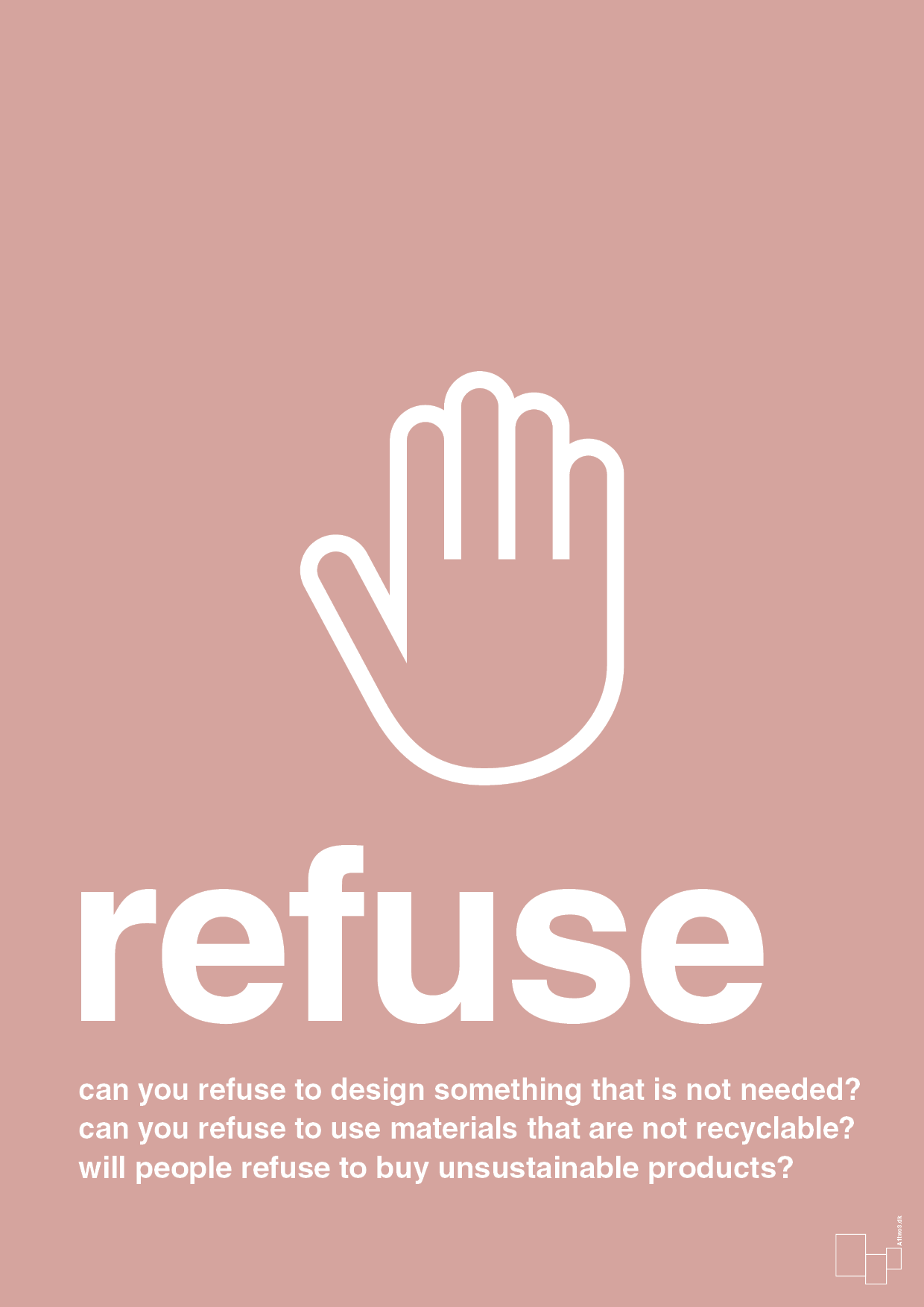 plakat: refuse - bubble shell-Miljø-A1two3