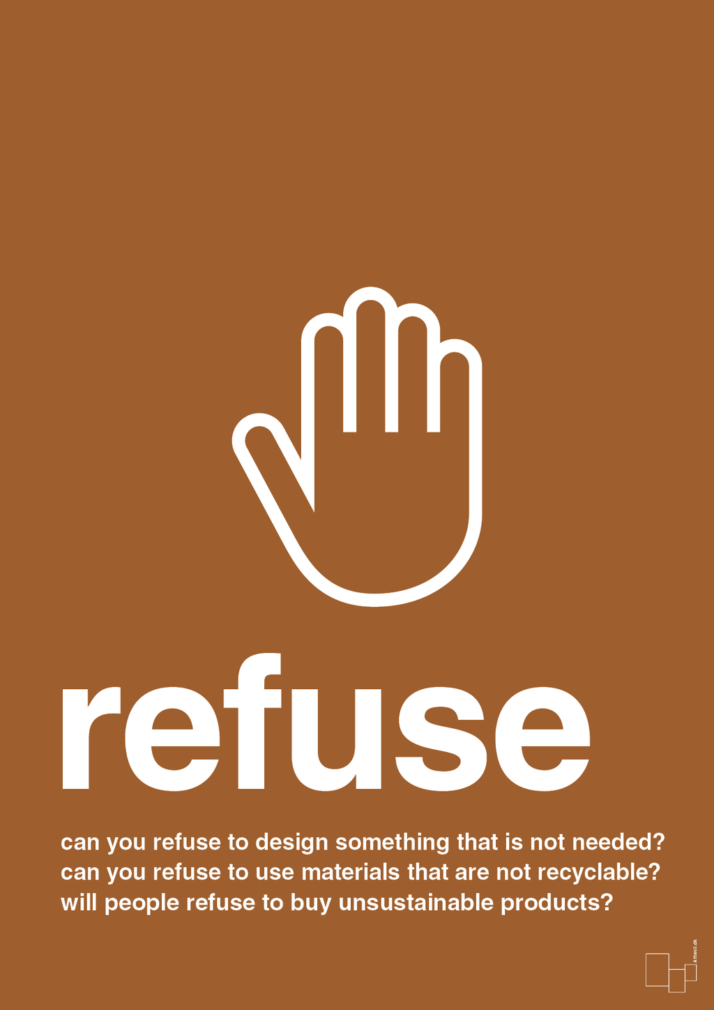 plakat: refuse - cognac-Miljø-A1two3