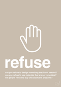 plakat: refuse - creamy mushroom-Miljø-A1two3