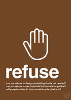 plakat: refuse - dark brown-Miljø-A1two3