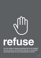 plakat: refuse - graphic charcoal-Miljø-A1two3
