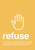 plakat: refuse - honeycomb-Miljø-A1two3