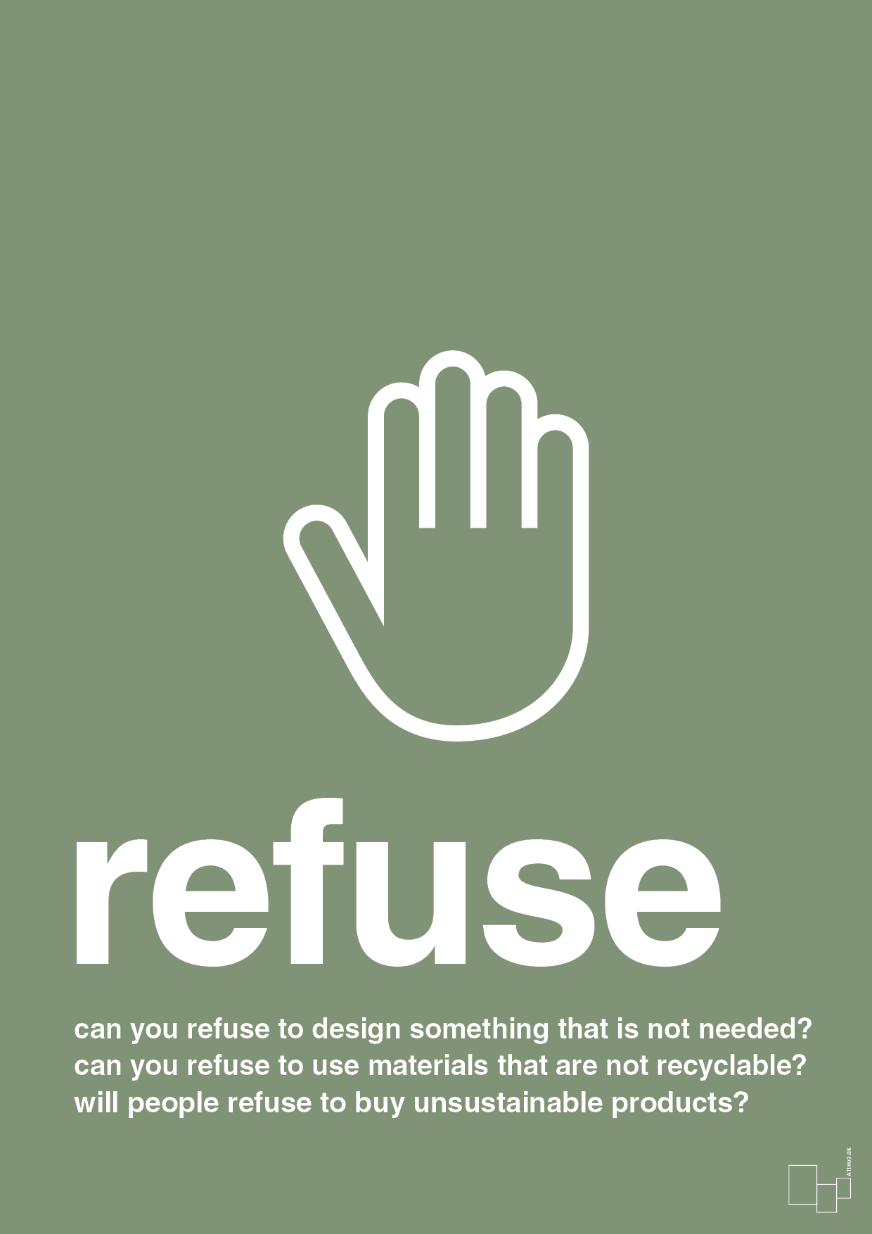plakat: refuse - jade-Miljø-A1two3
