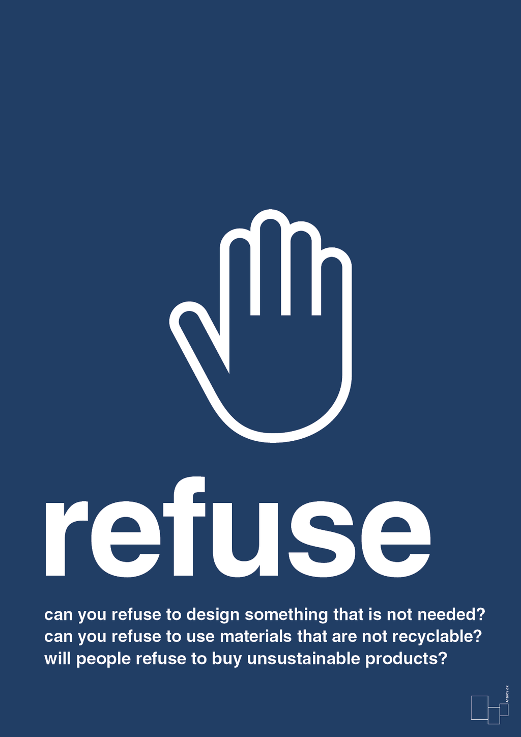 plakat: refuse - lapis blue-Miljø-A1two3