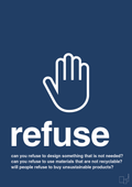 plakat: refuse - lapis blue-Miljø-A1two3