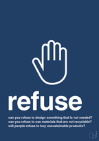 plakat: refuse - lapis blue-Miljø-A1two3