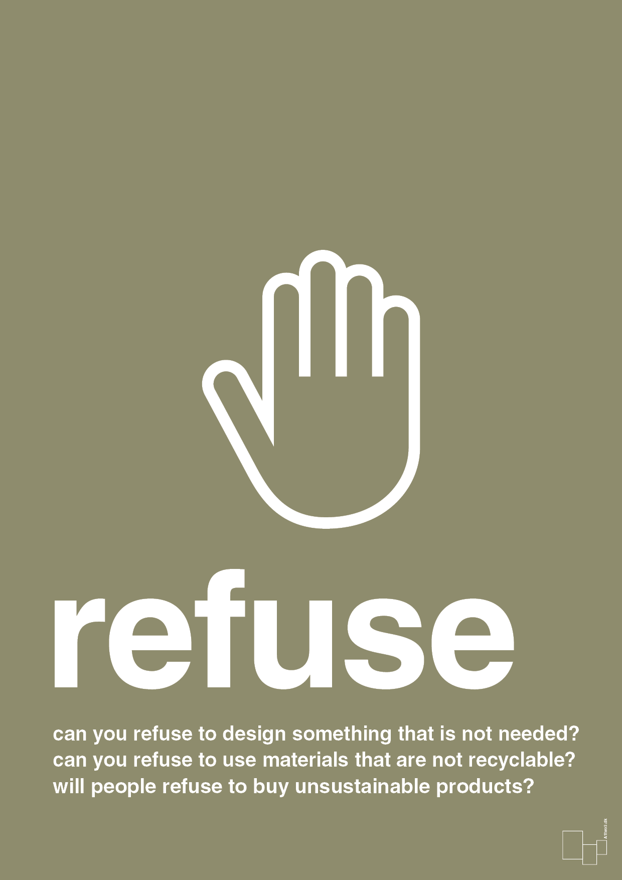 plakat: refuse - misty forrest-Miljø-A1two3