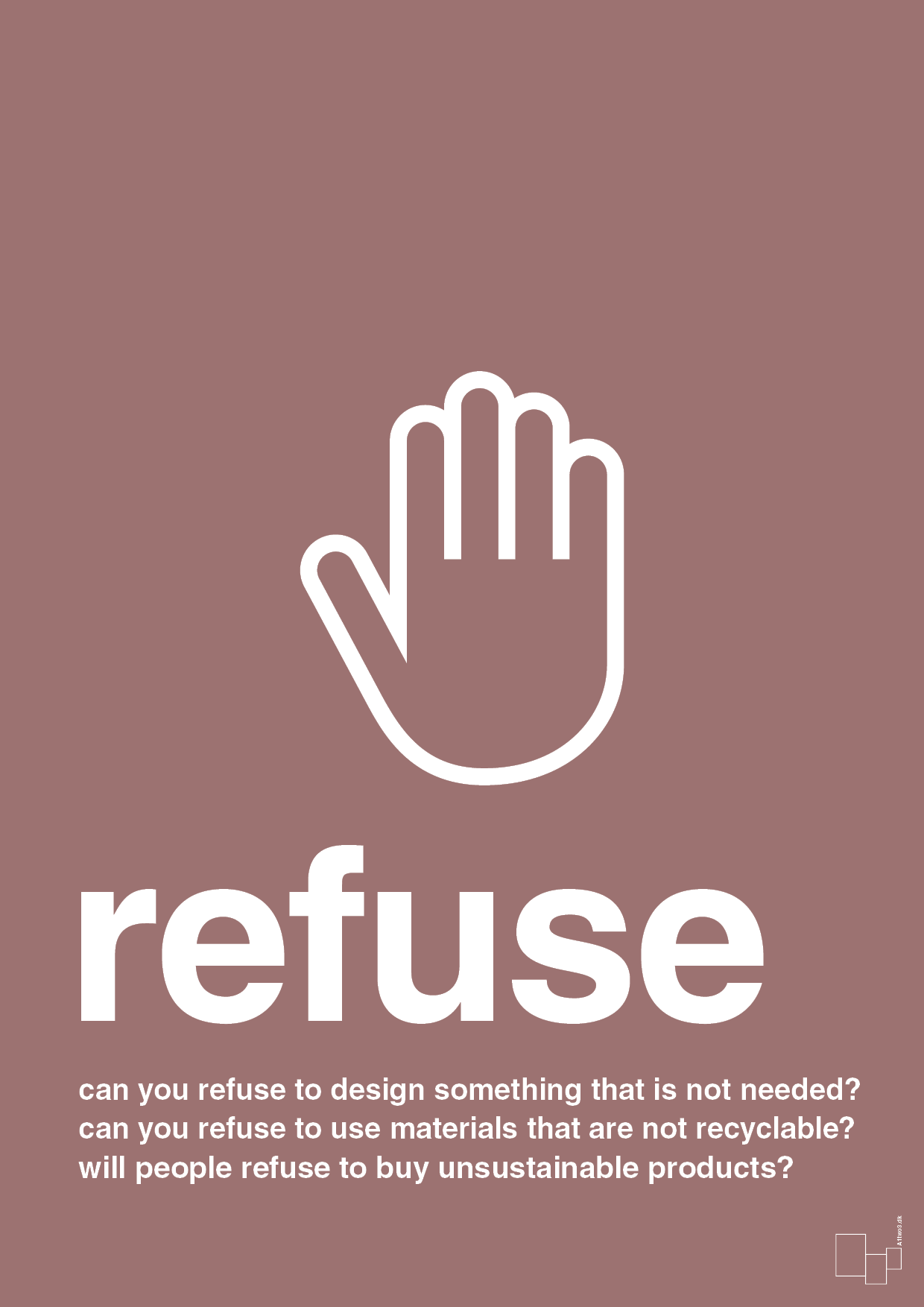 plakat: refuse - plum-Miljø-A1two3