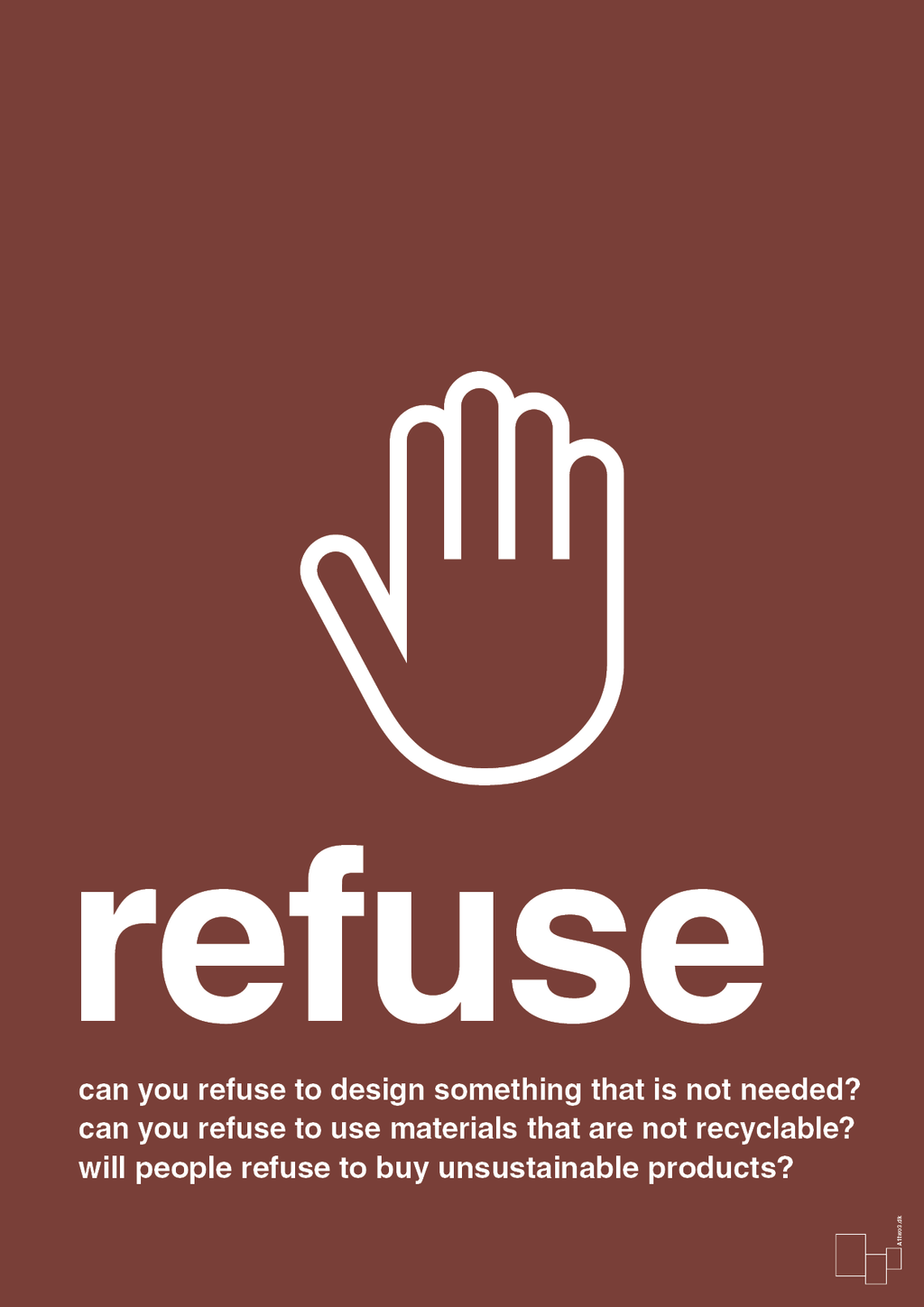 plakat: refuse - red pepper-Miljø-A1two3