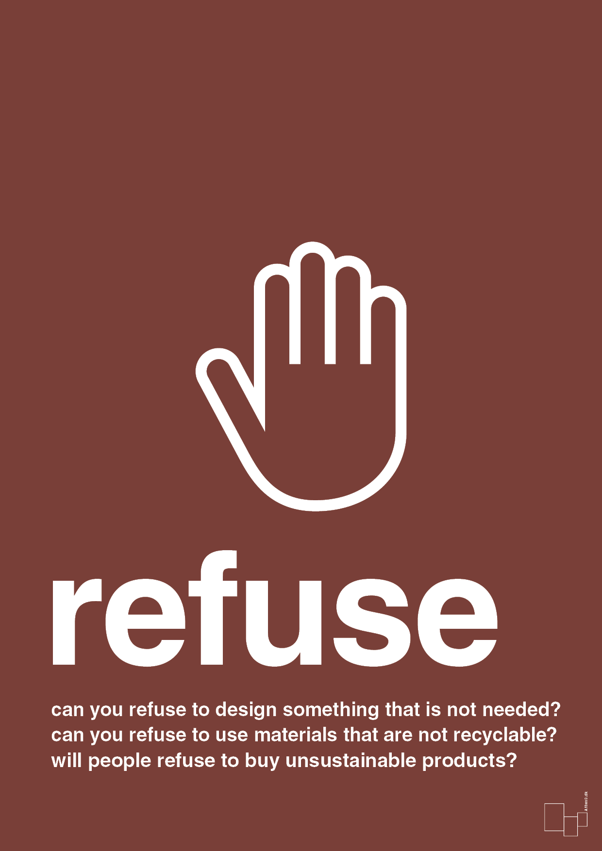 plakat: refuse - red pepper-Miljø-A1two3