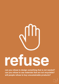 plakat: refuse - rumba orange-Miljø-A1two3