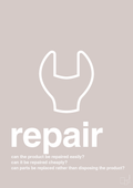 plakat: repair - broken beige-Miljø-A1two3