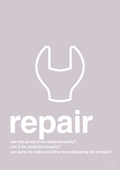plakat: repair - dusty lilac-Miljø-A1two3