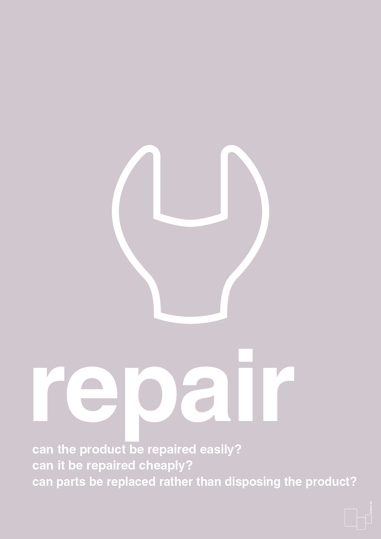 plakat: repair - dusty lilac-Miljø-A1two3
